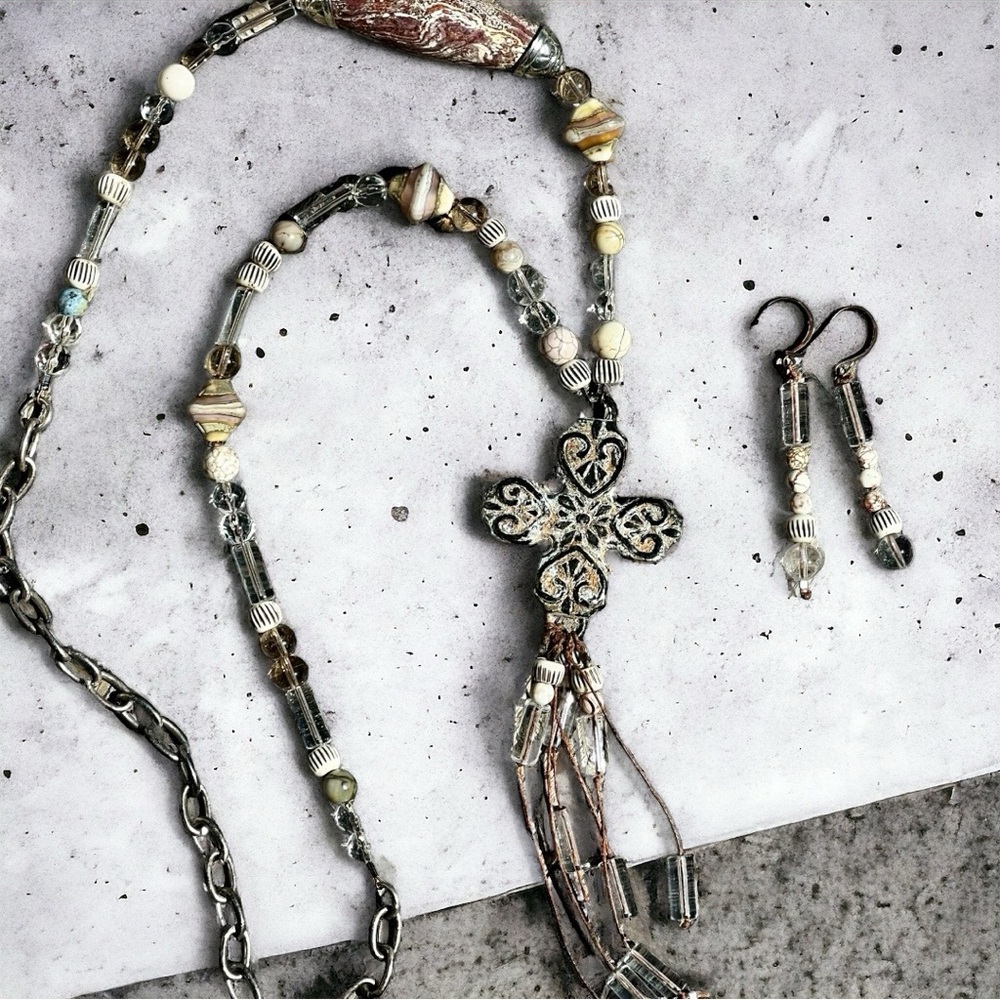OOAK NEW” Lost World” necklace created Susan A Ray, author and jewelry designer